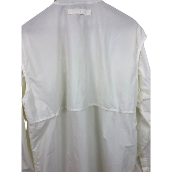 Field & Stream Men's Size Large Creme Long Sleeve Button Up Lined Utility Shirt - Picture 6 of 11